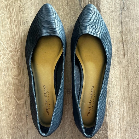 Christian Siriano for Payless Black Textured Flats Size 8 1/2 - Picture 6 of 10